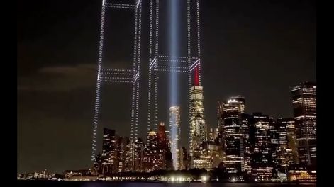 emotivo video: el impactante homenaje con drones a 25 anos del atentado del 11-s
